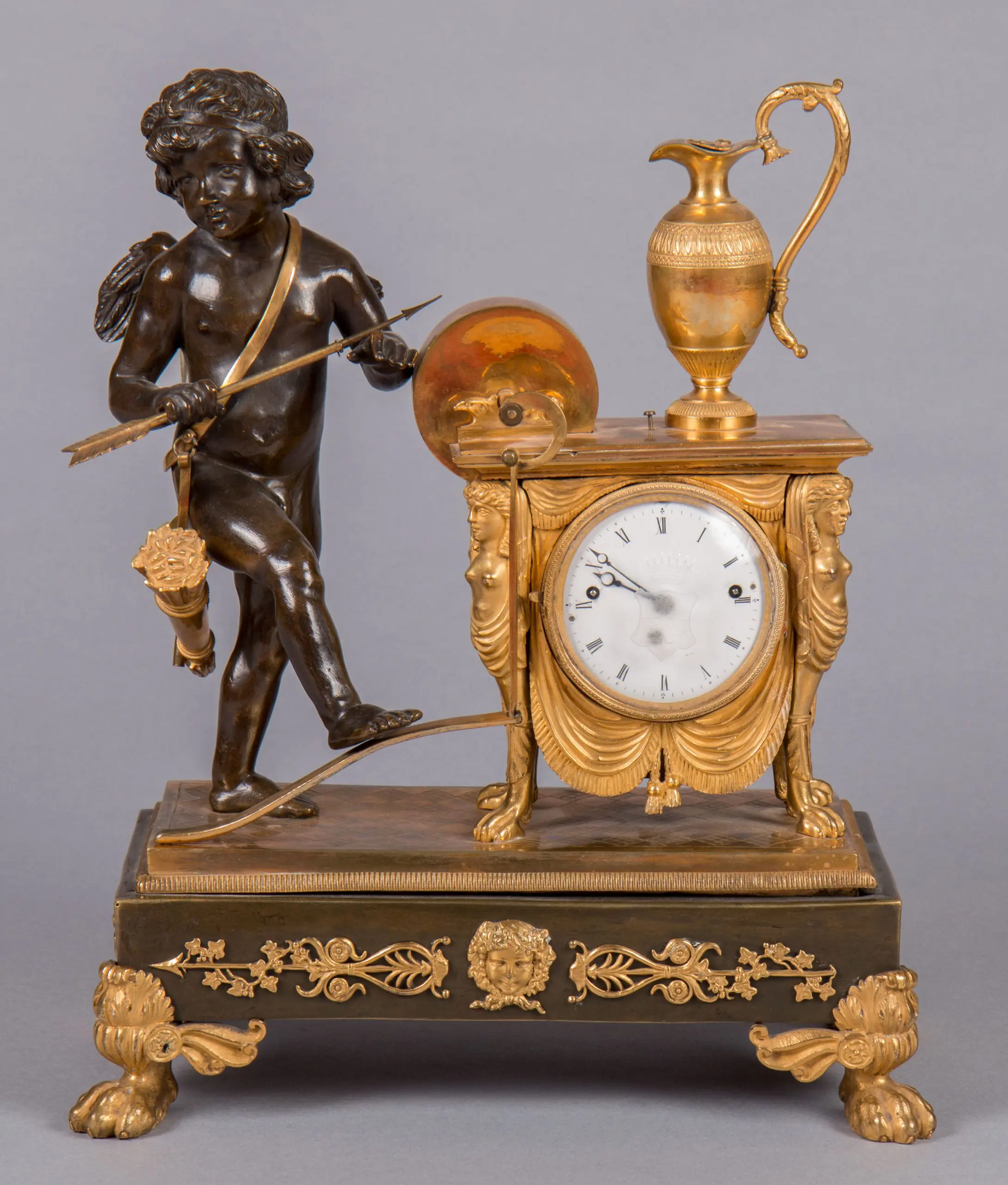 “Amor” Andréewitch empire Stephan mantel clock - Figural